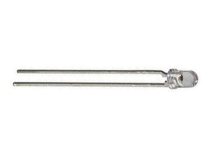 LED 3mm bílá teplá 2800K,čirá 5Cd/20mA 30° 3,2V