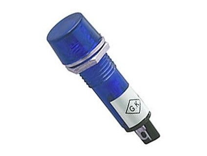 Kontrolka 12V LED, modrá do otvoru 10mm