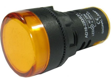 Kontrolka 230V LED 29mm AD16-22DS, oranžová
