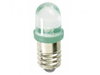 Žárovka indikační (kontrolka) LED E10 zelená 3V, 12mA