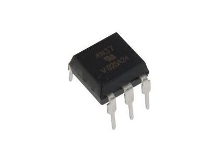 4N35 optočlen s tranzistorem, 5,3kV, CTR100% DIP6