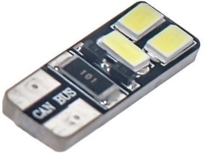 Žárovka LED T10 12V/ 2W bílá, CANBUS, 6xSMD5730