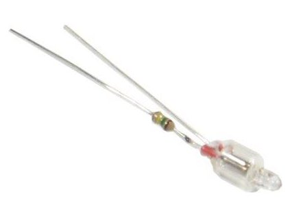 Doutnavka 230V, kapka 5x12mm s odporem