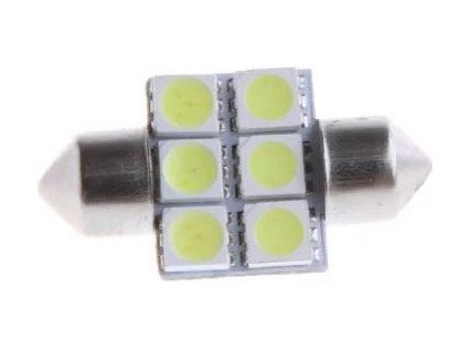 Žárovka LED SV8,5-8 sufit 31mm 12V/2W bílá, 6xSMD5050