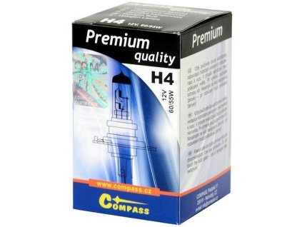 Žárovka halogen H4 12V 60/55W,Compass Premium, patice P43t