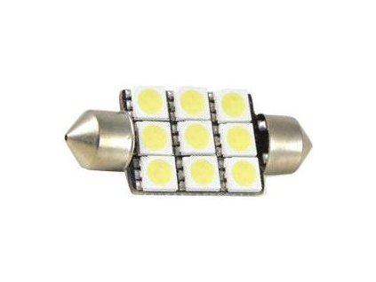 Žárovka LED SV8,5-8 sufit 36mm 12V/ 2,5W bílá, 9xSMD5050