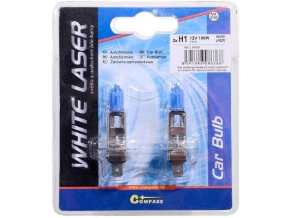 Žárovka halogen H1 12V/100W, White laser, patice P14,5S, balení 2ks