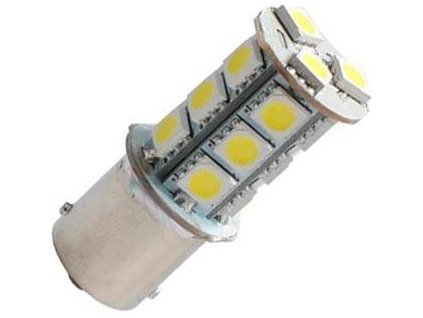 Žárovka LED BaY15D 12V / 3W bílá brzd/obrys., 18xSMD5050