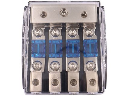 Distribuční blok pro 4 pojistky MIDI nebo ANL MINI /pojistkový držák/