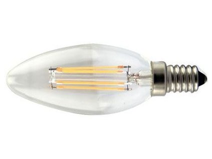 Žárovka LED E14 svíčková, 4x Filament 230V/4W, teplá bílá