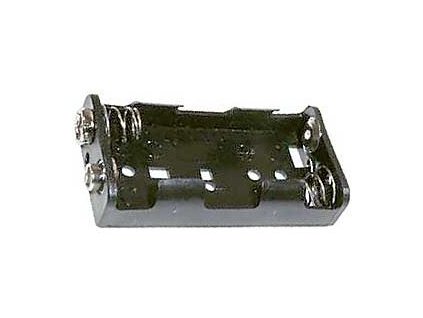 Držák baterie 2xR6/AA/UM3 s klipsem