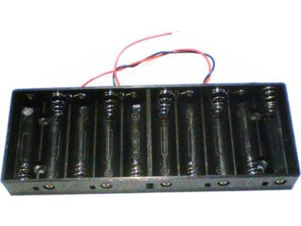 Držák baterie 10xR6/AA/UM3 s vývody
