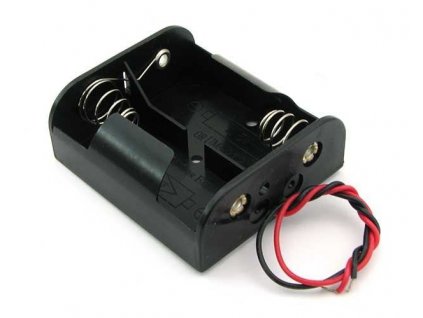Držák baterie 2xC (R14) BH221A, drátové vývody