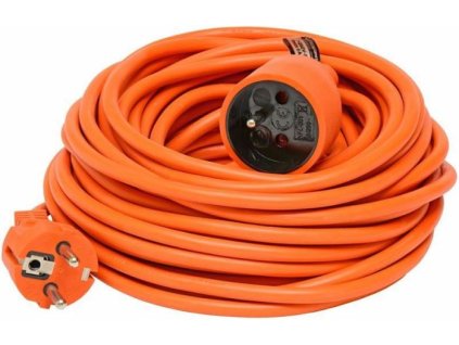 Prodlužovací přívod 20m-spojka,3x1mm2,6A,oranžová