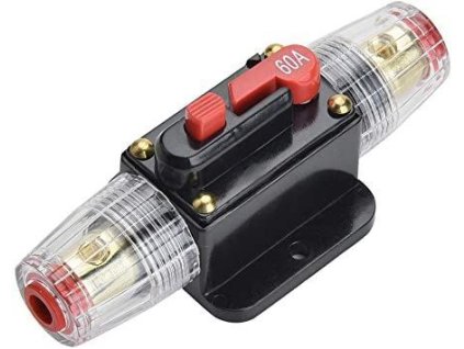 Proudový jistič DC 12-24V/60A v pojistkovém pouzdře