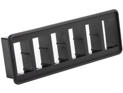 Rámeček pro 6 kolébkový vypínačů, PN-BS11