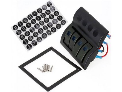 Panel PN-AF4 se 4 vypínači a pojistkami