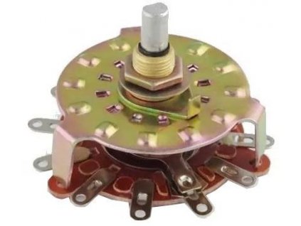 Přepínač otočný RBS-3, 1pólový, 12poloh, 250V/5A, hřídel 6mm
