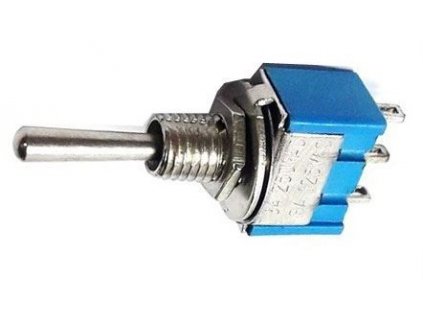 Přepínač páčkový MTS-123, (ON)-OFF-(ON) 1pol.250V/3A mini
