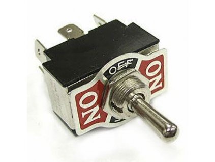 Přepínač páčkový KN3(C)-223AP, (ON)-OFF-(ON) 2pol.250V/10A
