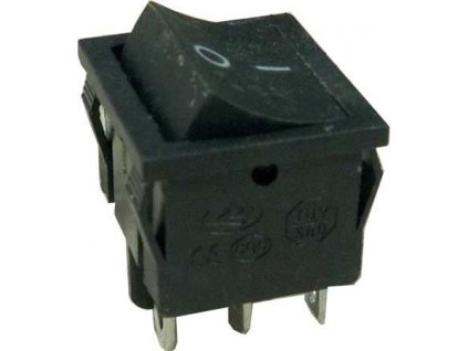 Přepínač kolébkový MRS-202-4, ON-ON 2pol.250V/6A černý