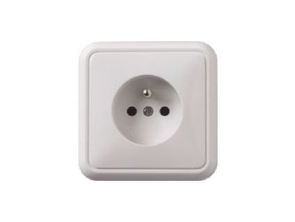 Zásuvka 230V/16A IP20 na omítku PANELÁK, bílá