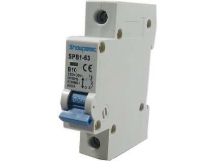 Jistič Showpelec SPB1-63 B10, 230V/10A/B 1fázový na DIN lištu