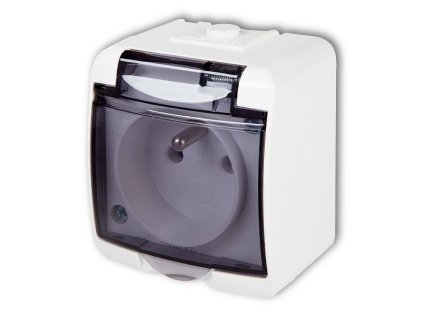 Zásuvka 250V/16A IP54, bílá, Karlik