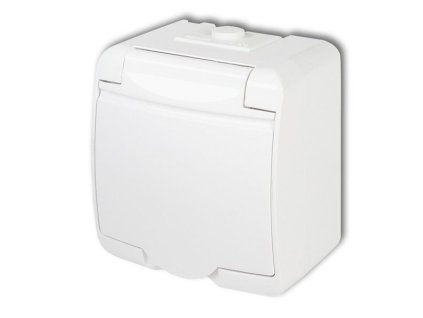 Zásuvka 250V/16A IP54, bílá, Karlik