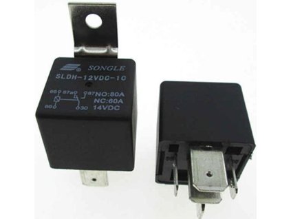Relé auto Songle SLDH-12VDC 12V/80A s třmínkem