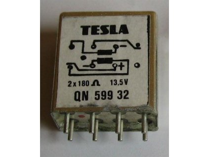 Relé QN59932 13,5V/0,067A bistabilní, Tesla Pardubice