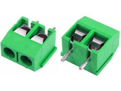 Svorkovnice do DPS 2P KF301-2P RM=5mm, zelená