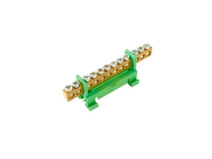 1000009 PE 12 - nulovací a rozbočovací můstek 12x16, Eleman zelený