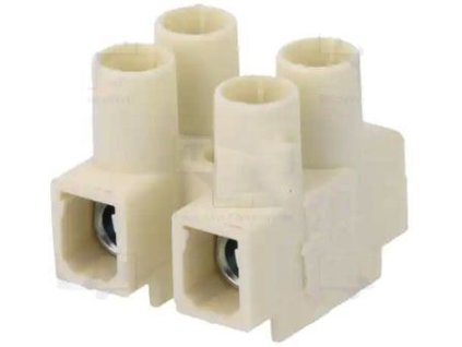 Svorkovnice 2x6mm2 bílá-PE