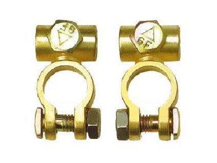 Svorky na autobaterii - pár + a -