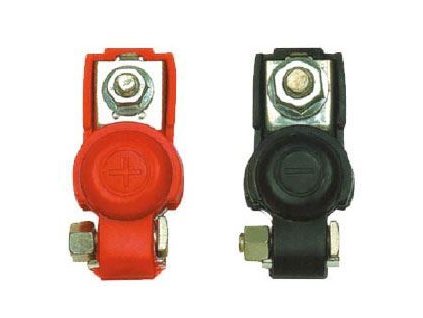 Svorky na autobaterii - pár + a -