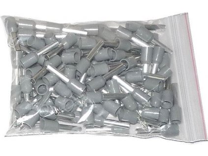 Dutinka pro kabel 2,5mm2 šedá (E2512), balení 100ks