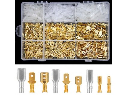 Fastony, zdířky a krytky 2,8-4,8-6,3mm - sada 900ks