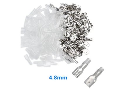 Fastony, zdířky a krytky 4,8mm - sada 200ks