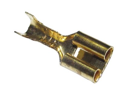 Faston-zdířka 6,3mm,kabel do 1,5mm2,tloušťka 0,5mm