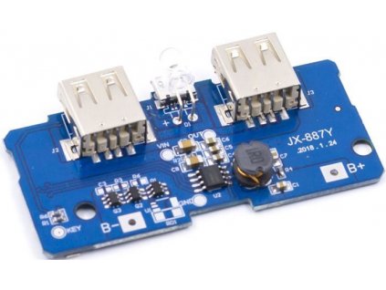 Napájecí modul, step-up měnič 5V +nabíječka Li-Ion