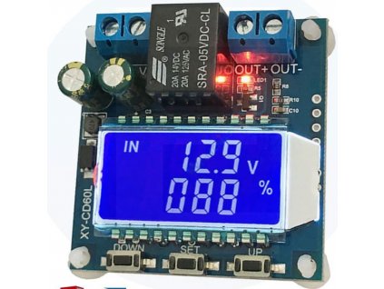 Nabíjecí kontrolér pro Pb, Li-Ion a LiFePO4 baterie, modul XY-CD60L