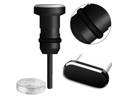 Protiprachový kryt USB-C 2 KS ČERNÝ