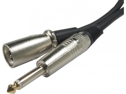 Kabel XLR 3P konektor - Jack 6,3 mono, 2m, OFC kabel 6mm