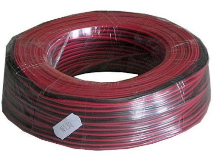 Dvojlinka 2x0,12mm2 CU, 28AWG červeno-černá, balení 100m