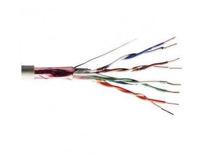 Kabel UTP Cat5e 4x2, šedá, lanko