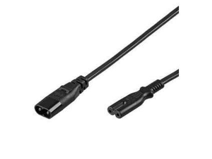 Síťový kabel prodlužovací 2p - flexo s koncovkou IEC60320 C7/C8 2m