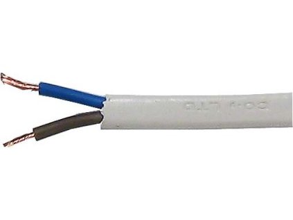 Dvojlinka 2x0,5mm2 plochá H03VVH2-F (CYLY 2x0,5mm), bílá