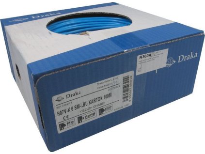 Vodič H07V-K CYA, lanko Cu 4mm2, černý, balení 50m