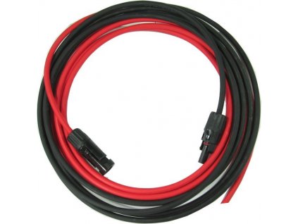 Solární kabel H1Z2Z2-K, 6mm2, červený+černý s konektory MC-4, 2m